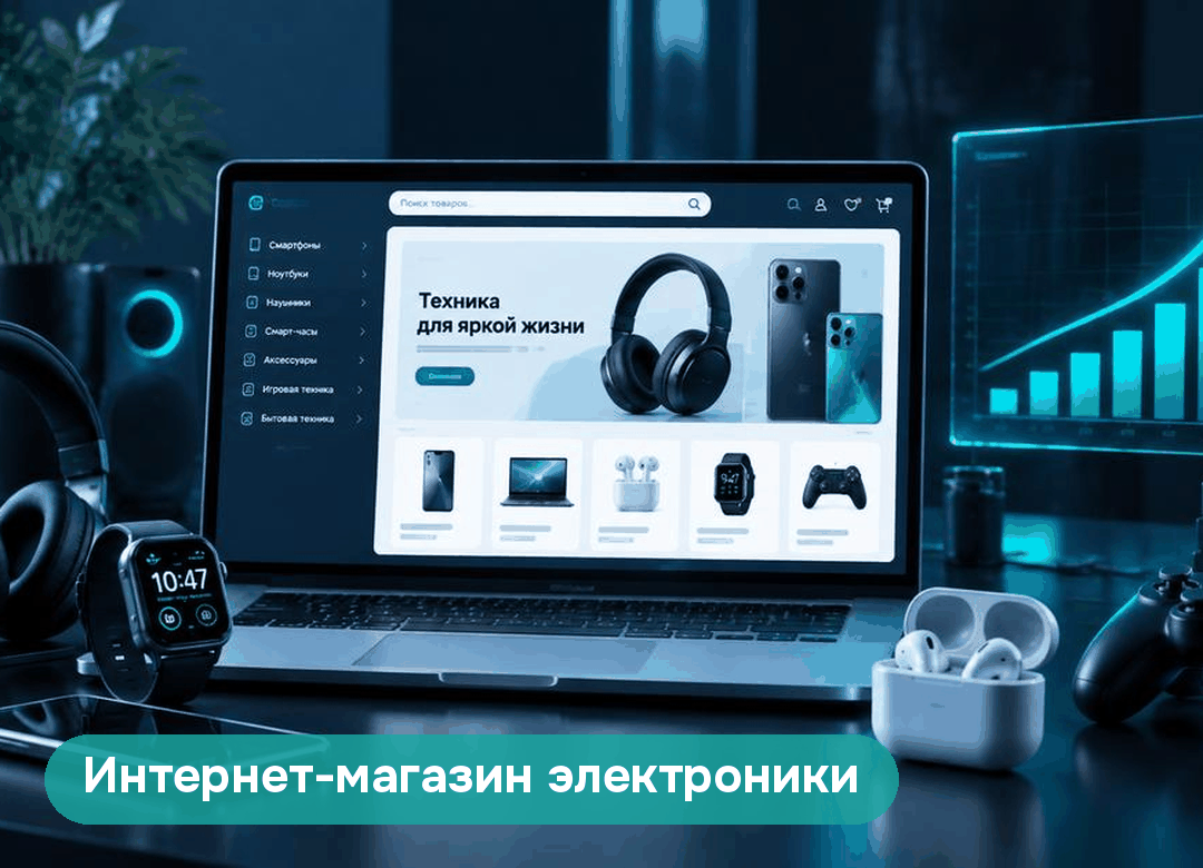 Обложка кейса: Интернет-магазин электроники: рост поискового трафика в 4,8 раза и 92% запросов в ТОП-30